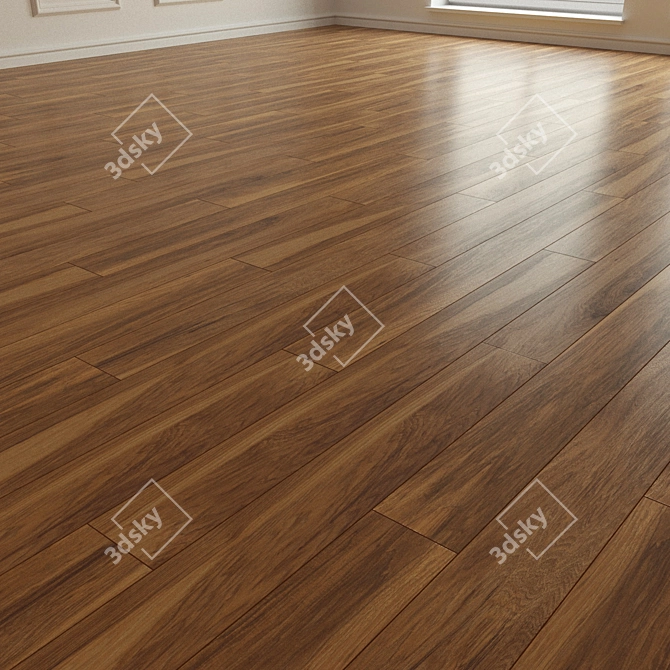 Natural Wood Parquet Laminate 3D model image 2