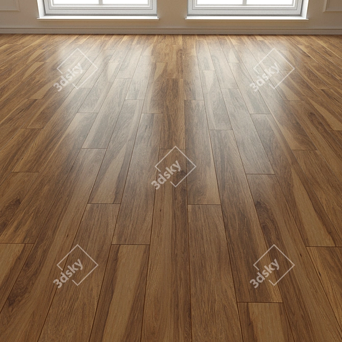 Natural Wood Parquet Laminate 3D model image 3