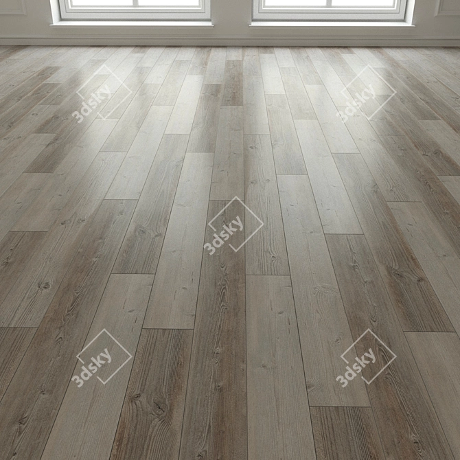 Natural Wood Laminate Parquet 3D model image 3