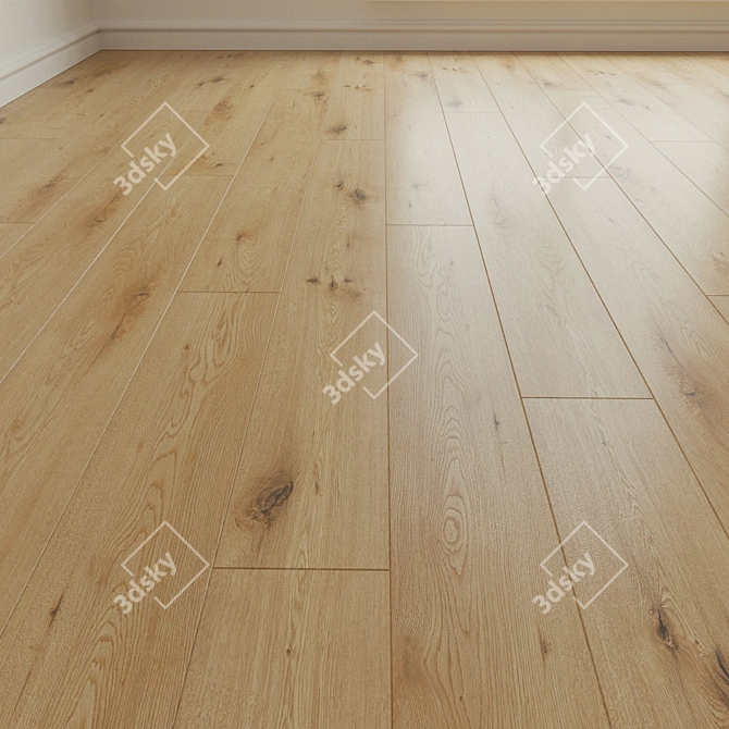 Natural Wood Laminate Flooring 3D model image 1