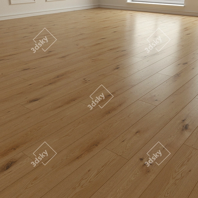 Natural Wood Laminate Flooring 3D model image 2