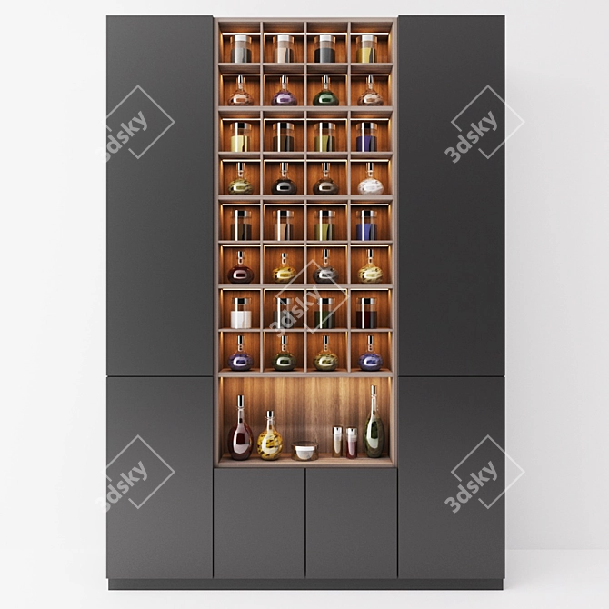 Sleek Storage Solution - Cabinet 1680 3D model image 1