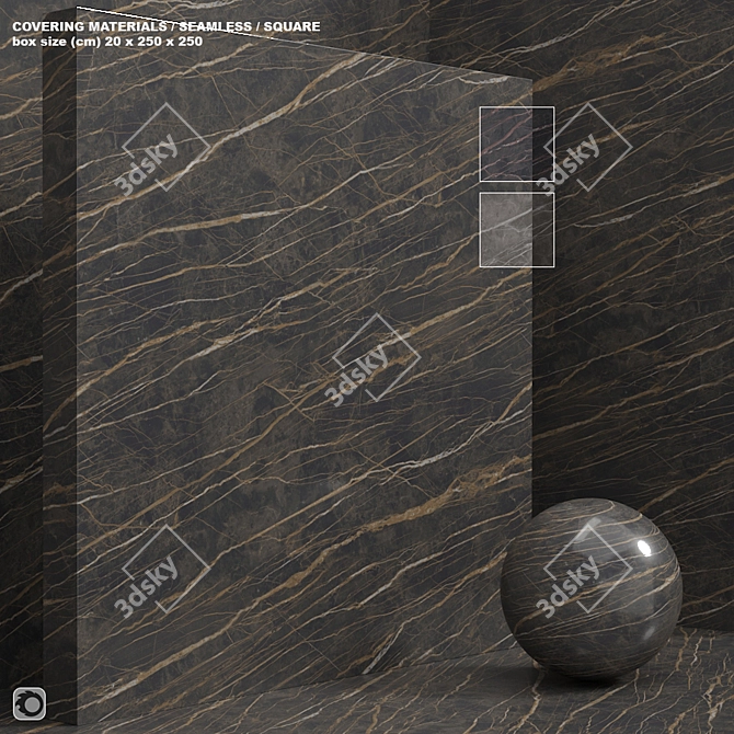 Seamless Stone Marble Set 3D model image 1