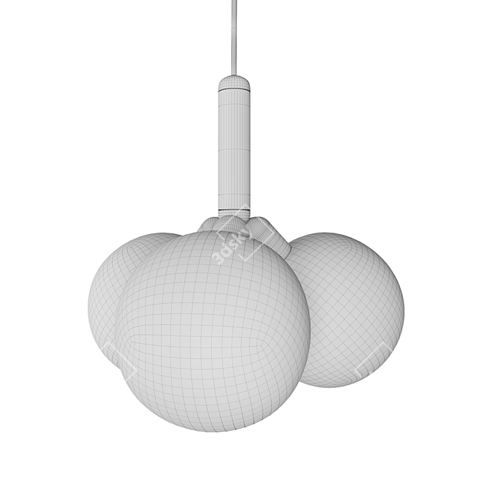 Minimalist Orb Pendant Light 3D model image 2