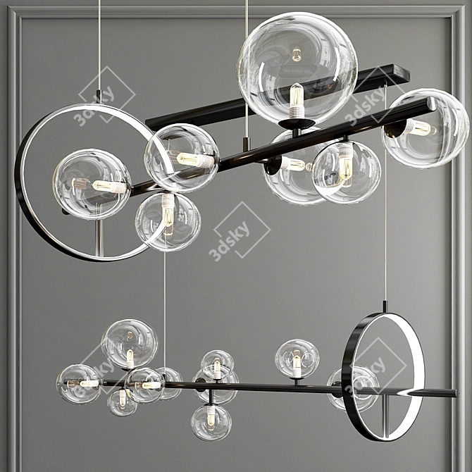 Modern IONA L Pendant Light 3D model image 1