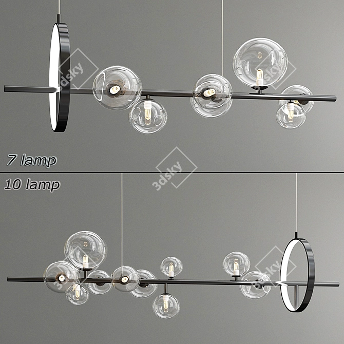 Modern IONA L Pendant Light 3D model image 3