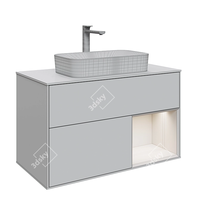 Villeroy & Boch Finion Pedestal: Elegant Sink and Faucet 3D model image 2