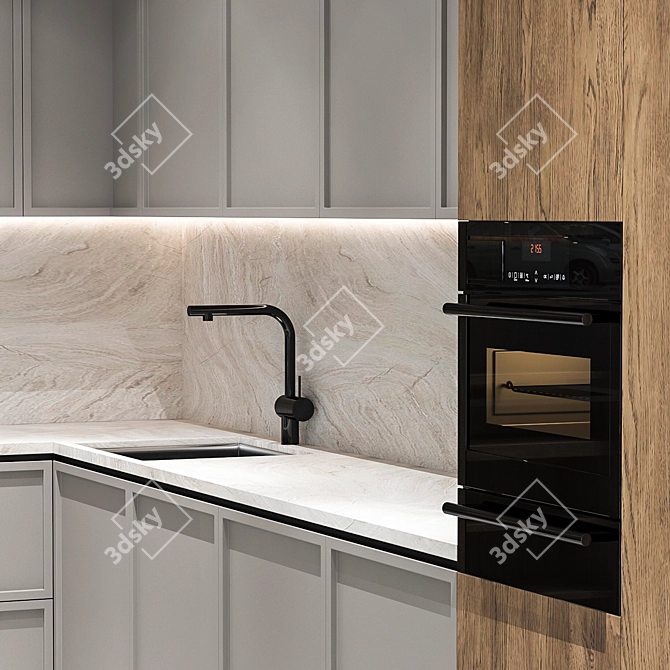 Modern Kitchen Model | High Quality 3D Design 3D model image 3