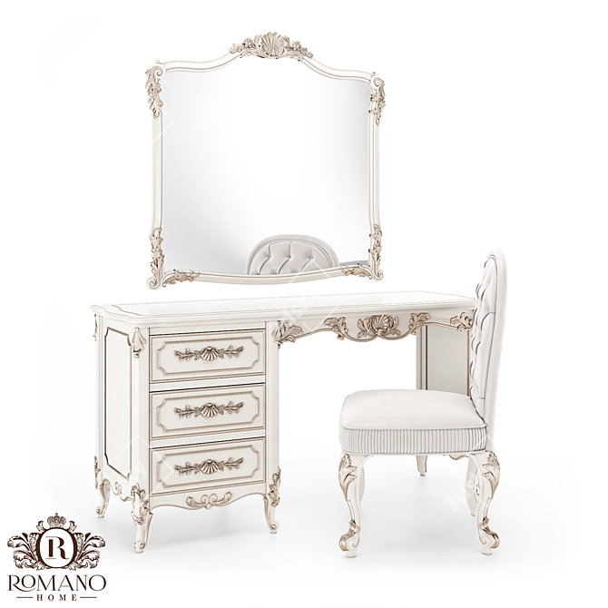 Romano Home Olivia Writing/Dressing Table 3D model image 1