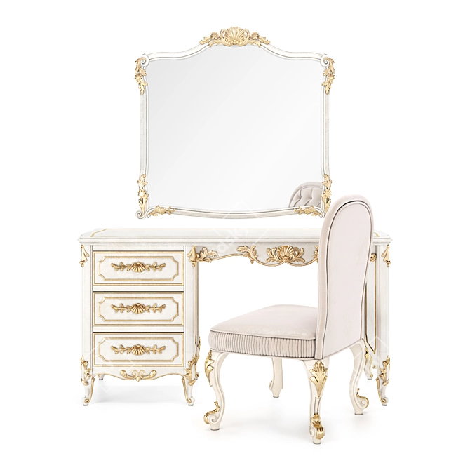 Romano Home Olivia Writing/Dressing Table 3D model image 2