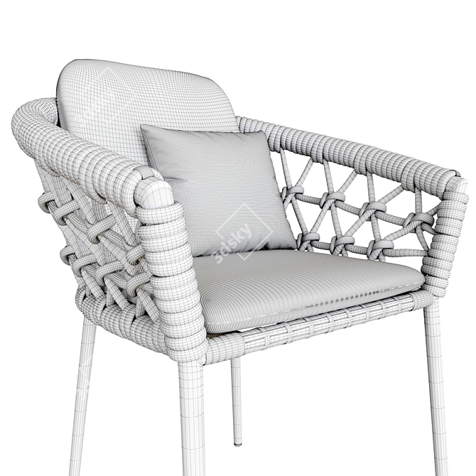Artie Garden Rope Chair 3D model image 3
