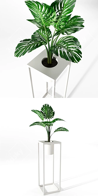 RIVIERA Flower Pot Set | Stylish Planters for Indoor & Outdoor Use 3D model image 2