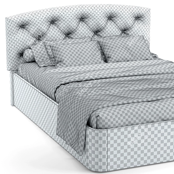Sleek and Stylish Bed 3D model image 3