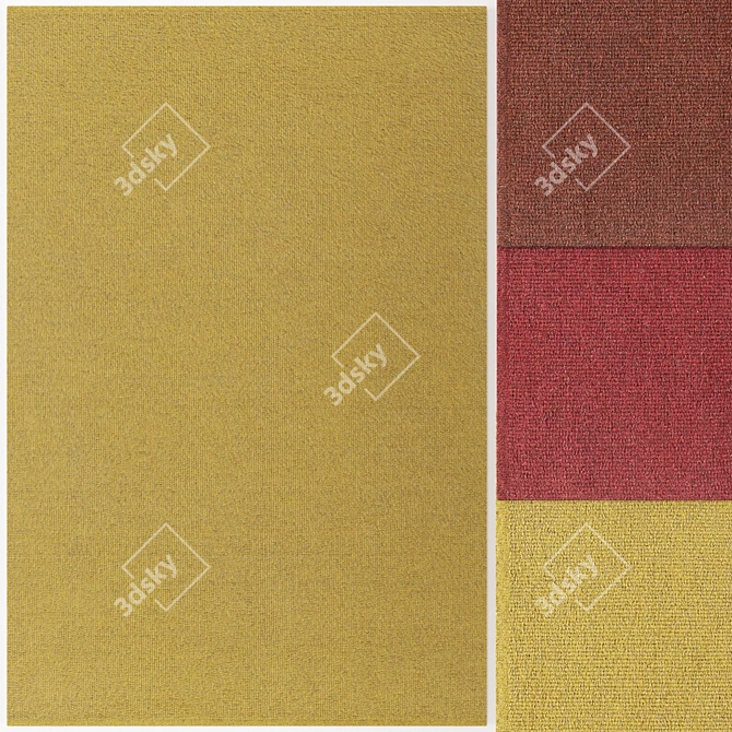 Hagga Melange Set: Luxurious Rug 3D model image 2