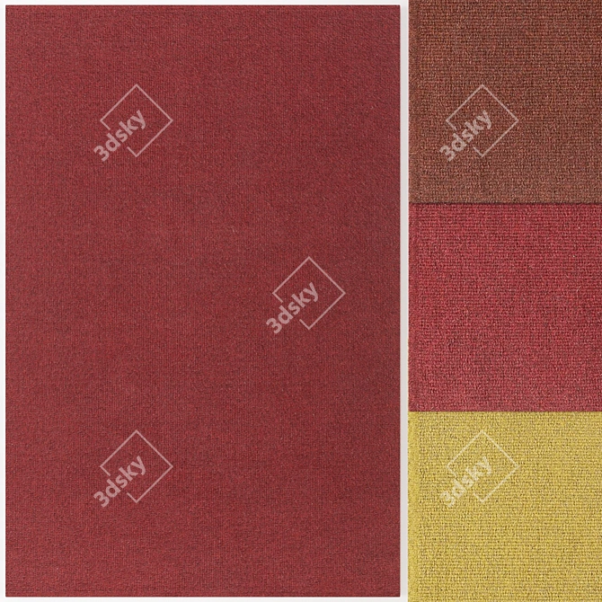 Hagga Melange Set: Luxurious Rug 3D model image 3