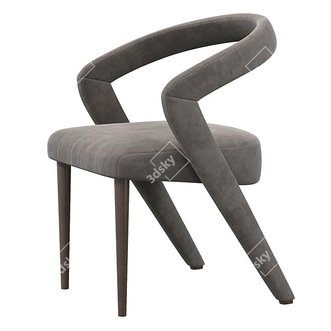 Wave Chair: Elegant Design, Perfect for any Space 3D model image 3