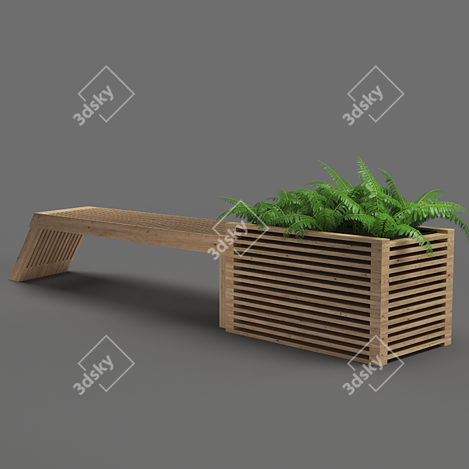 Poly Bench 52k Unique 3D model image 2