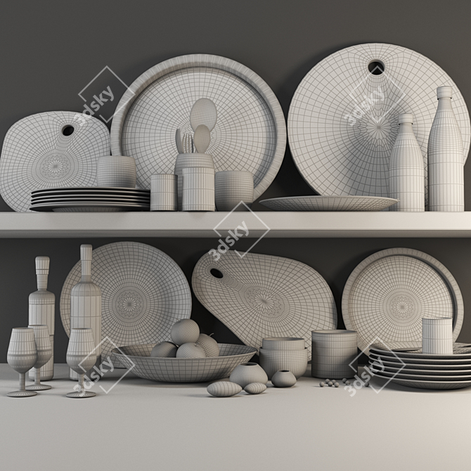 Versatile Kitchen Set 3D model image 5