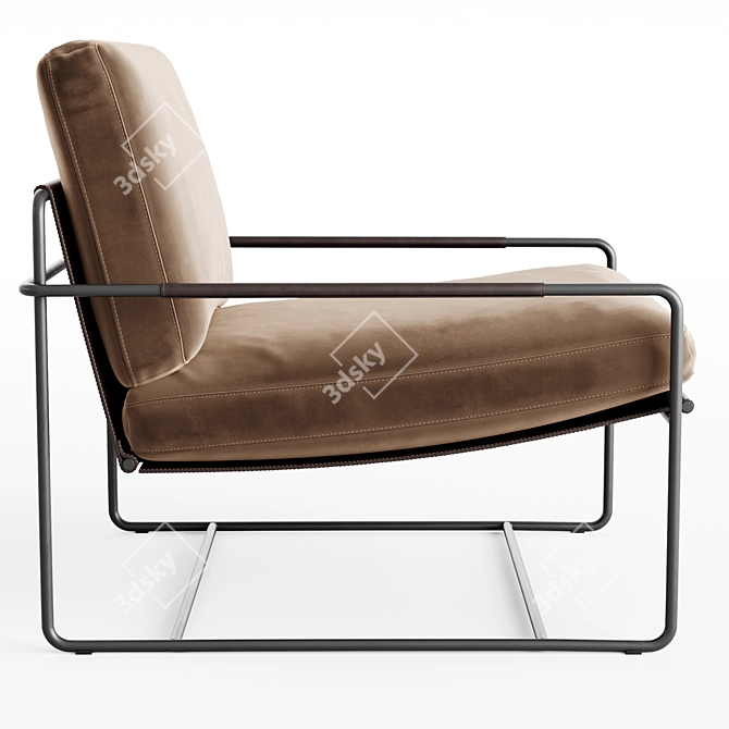 Riviera Armchair: High-Quality 3D Model 3D model image 3