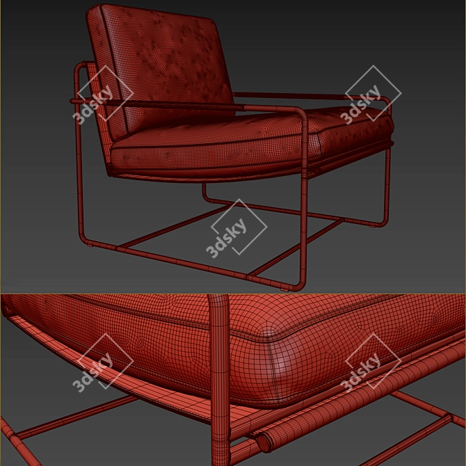 Riviera Armchair: High-Quality 3D Model 3D model image 5