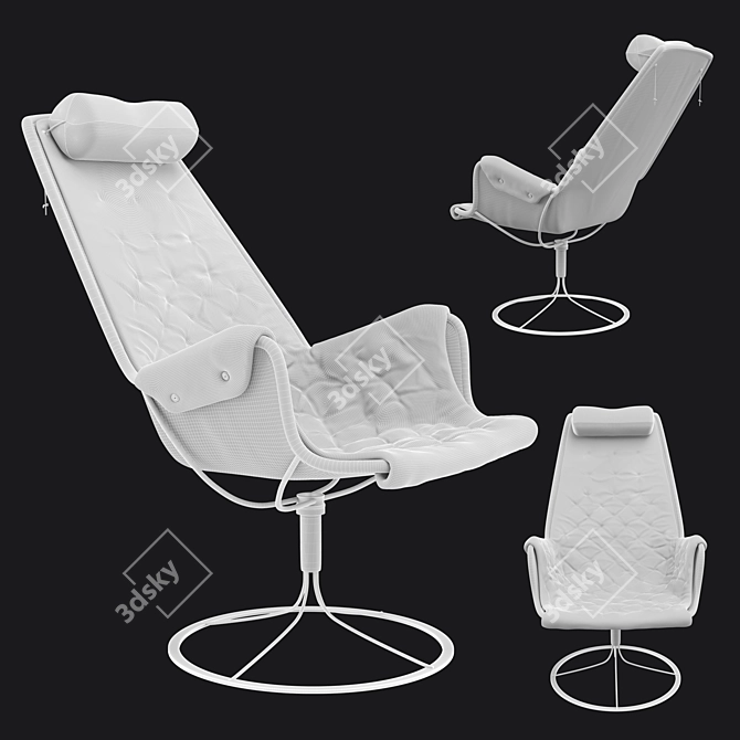 Dux Jetson Easychair: Sleek Scandinavian Armchair 3D model image 4