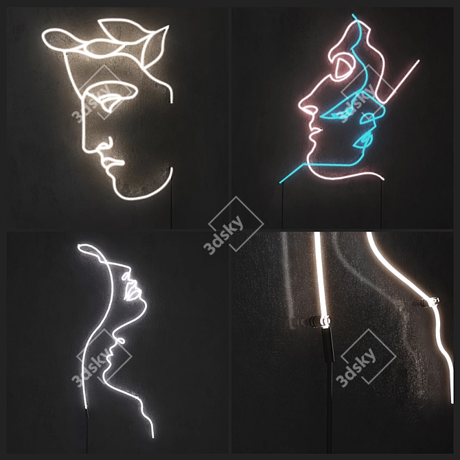 Title: Neon Light Collection - Set 1 3D model image 1