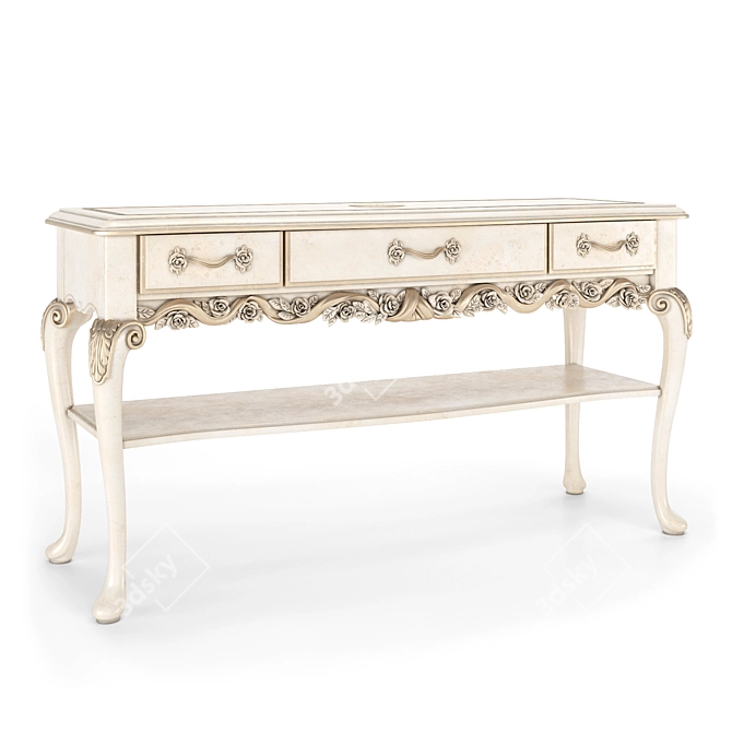 Handcrafted Nicole Console: Italian Materials, Customizable 3D model image 2