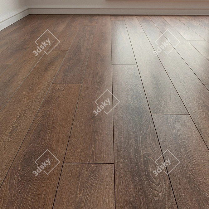 Natural Wood Parquet Flooring: 271 3D model image 1