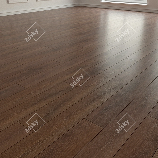 Natural Wood Parquet Flooring: 271 3D model image 2