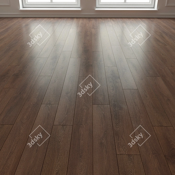 Natural Wood Parquet Flooring: 271 3D model image 3