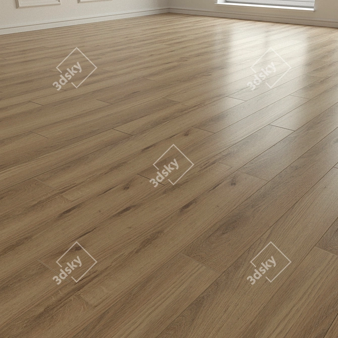 Natural Wood Parquet Laminate 3D model image 2