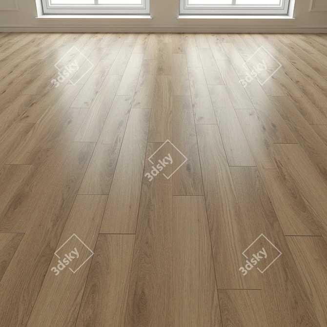 Natural Wood Parquet Laminate 3D model image 3