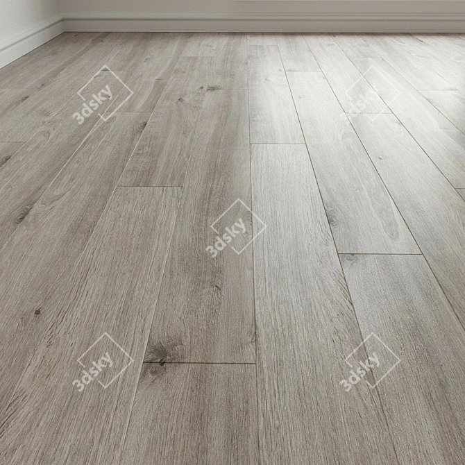 Title: Natural Wood Parquet Flooring 3D model image 1