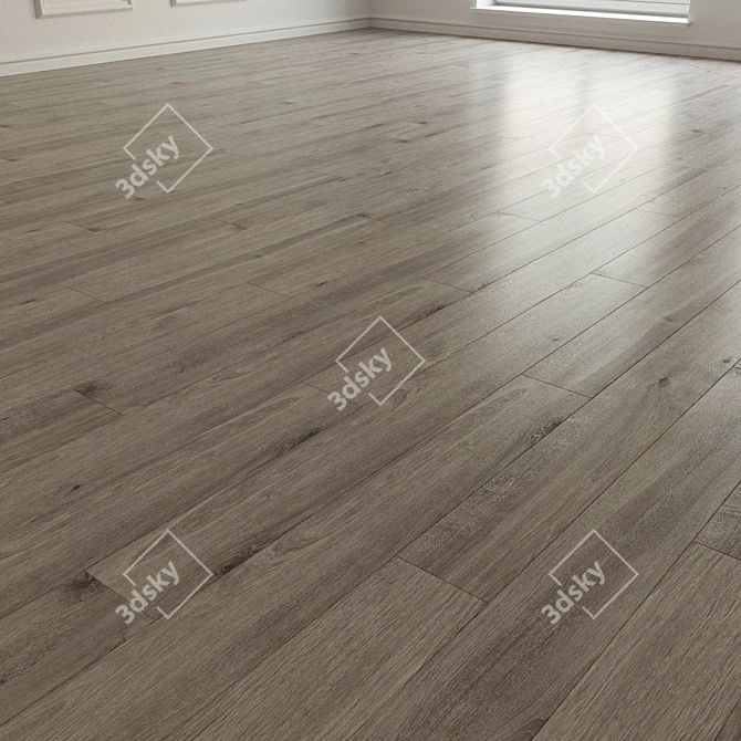 Title: Natural Wood Parquet Flooring 3D model image 2