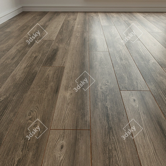  Natural Wood Laminate Parquet 3D model image 1