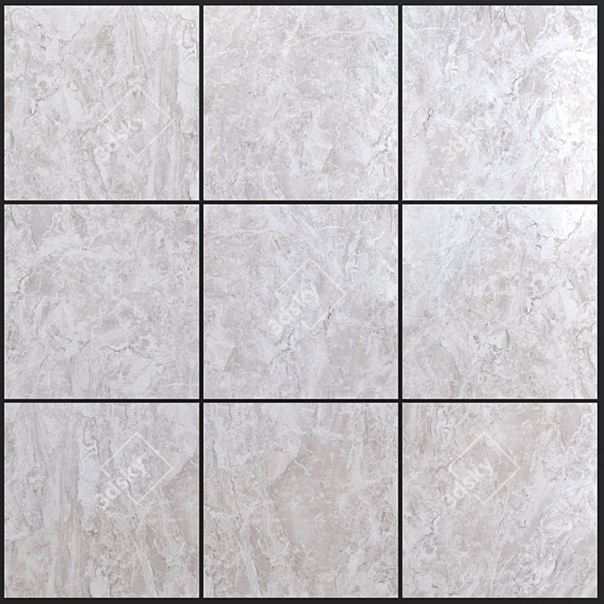 Jupiter Light Flora Marble Set: Exquisite Multi-Texture Collection 3D model image 1