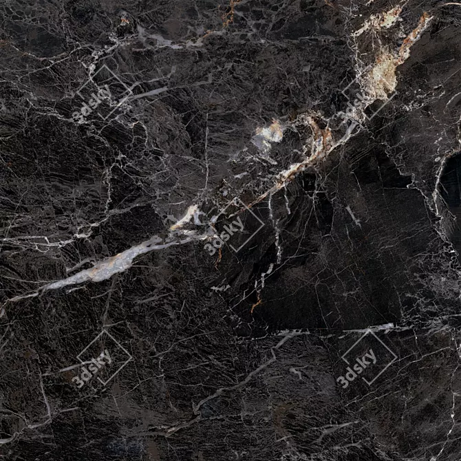 Java Black Marble Set - High-Quality Textures 3D model image 2