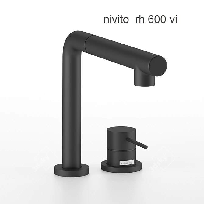 Sleek Chrome RH-600-VI Faucet 3D model image 2