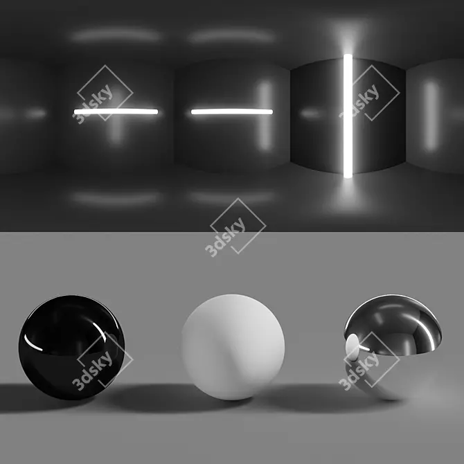 Glowing Cube Studio: High Resolution Light Box 3D model image 1