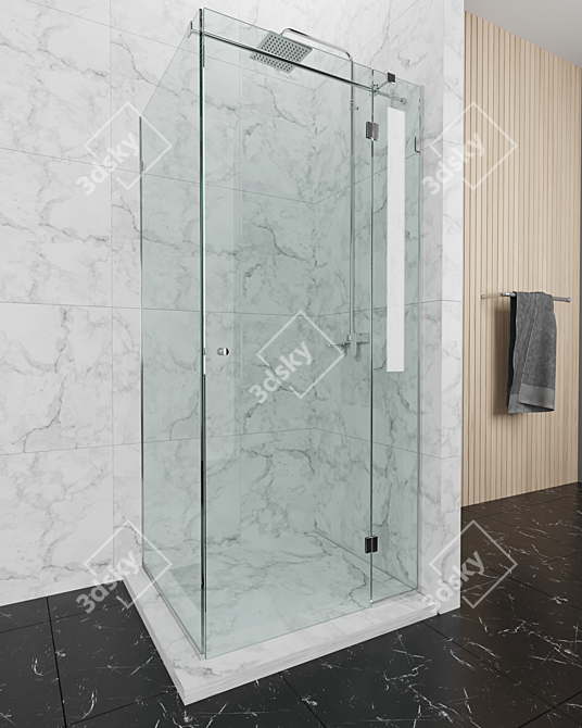 Luxury Shower Cabin | Modern Design 3D model image 1