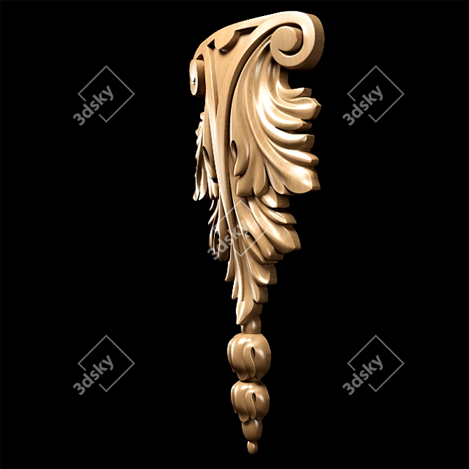 Title: Elegant Classical Trim for CNC & Render 3D model image 5