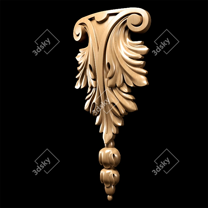 Title: Elegant Classical Trim for CNC & Render 3D model image 6