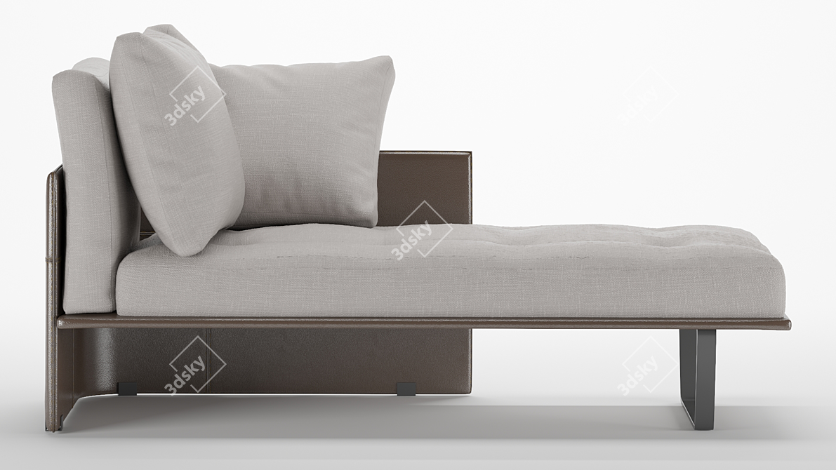 Elegant Minotti Chaise Longue 3D model image 2