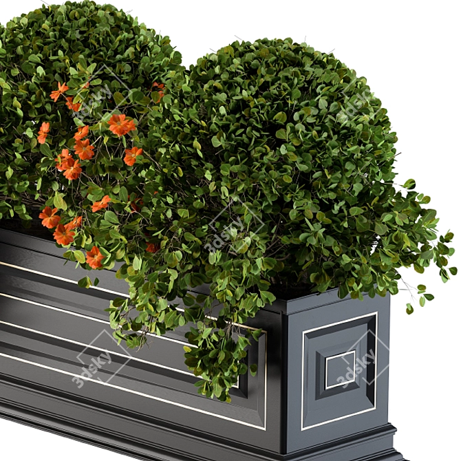 Elegant Windowsill Planter Box 3D model image 3