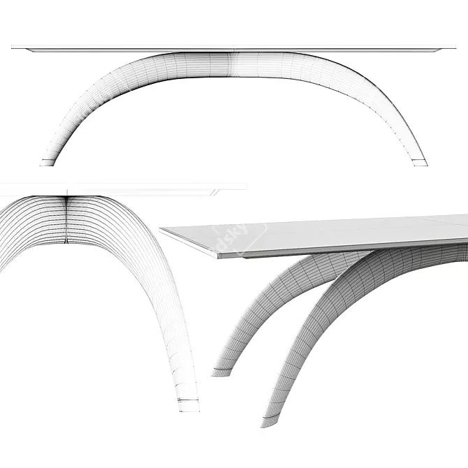 Selva Bridge Table 3D model image 3