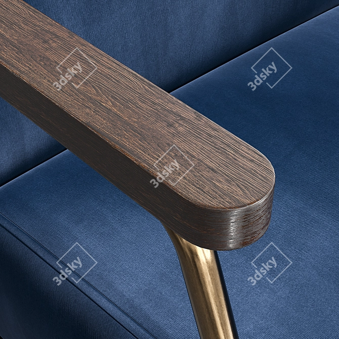 Oakstaff Armchair: Elegant and Comfortable 3D model image 4