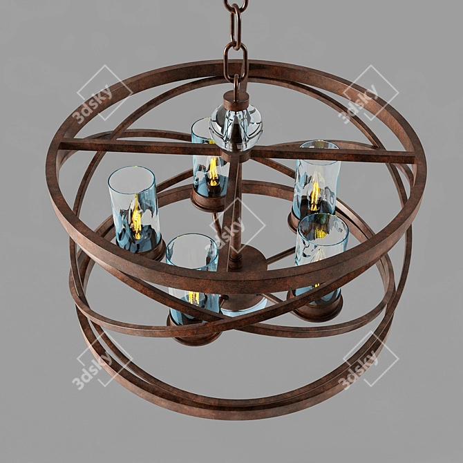 Elegant Eternity Pendant Light 3D model image 3