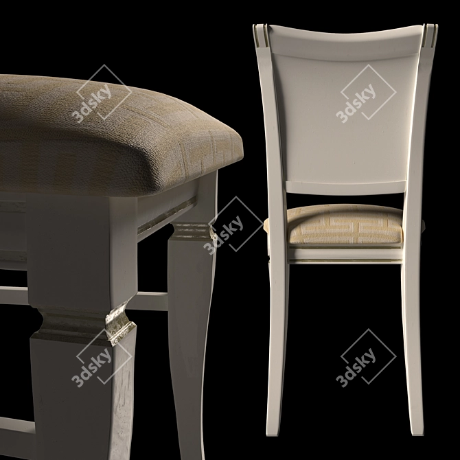 Title: Elegant Classic Chair 3D model image 2