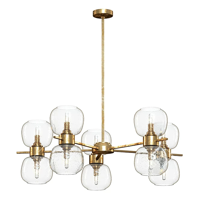 Elegant Pearson Chandelier: Subdividable 3D Model 3D model image 1