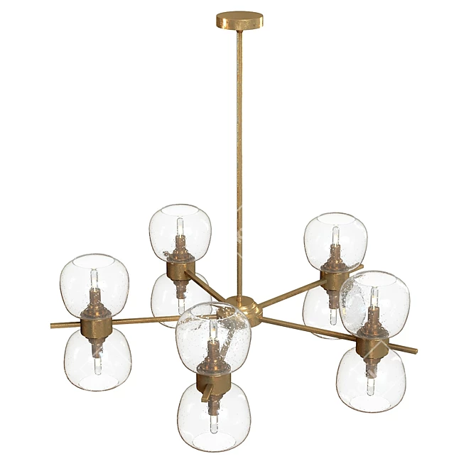 Elegant Pearson Chandelier: Subdividable 3D Model 3D model image 2